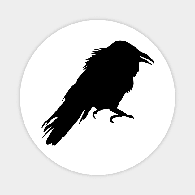 Raven Crow Black Bird Magnet by carobaro